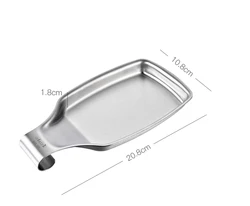 A3770  Kitchen 304 Stainless Steel Spoon Rests Turner Shelf Mat Holder Dish Pad Spoon Tray  Holder