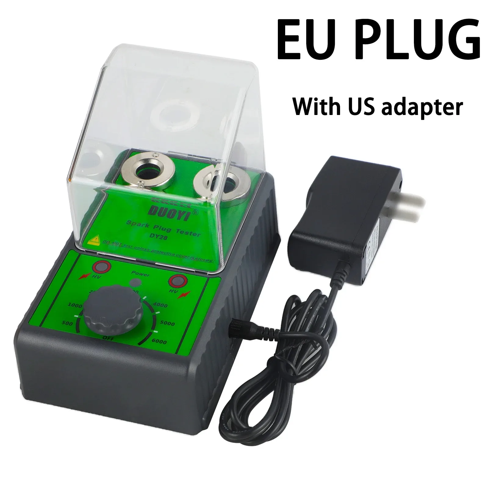 Spark Plug Tester Dual Holes Automotive Engine Ignition Coil Tester 0 to 6000RPM Adjustable Working Frequency Car Motorcycle