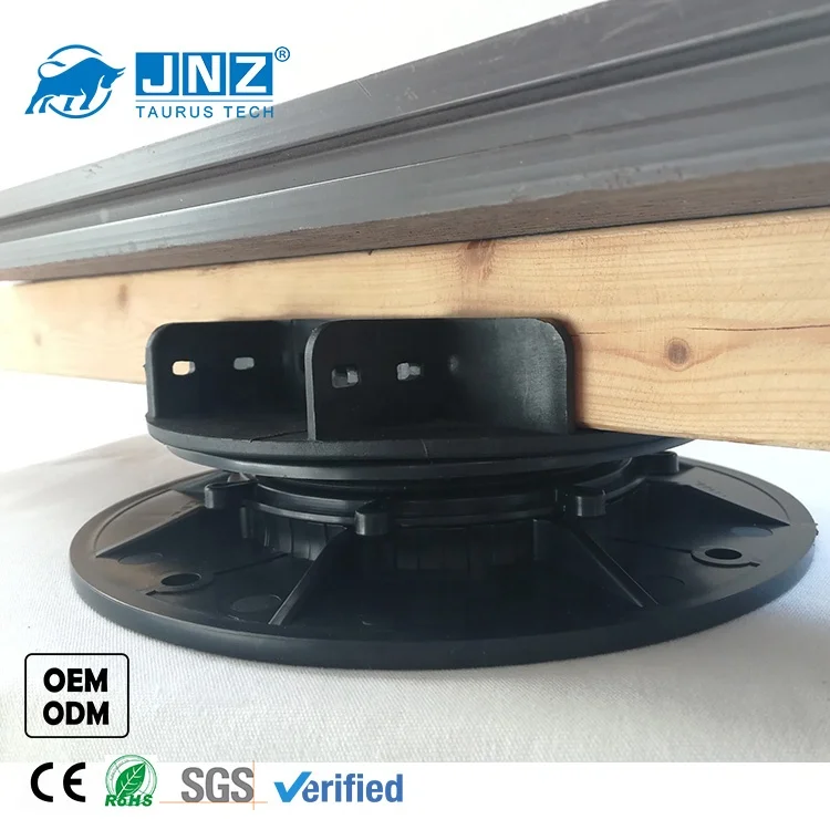 Height range 19-70 mm PP Plastic Floor Adjustable Decking Beam Support Decking Joist Pedestals System For Pavers