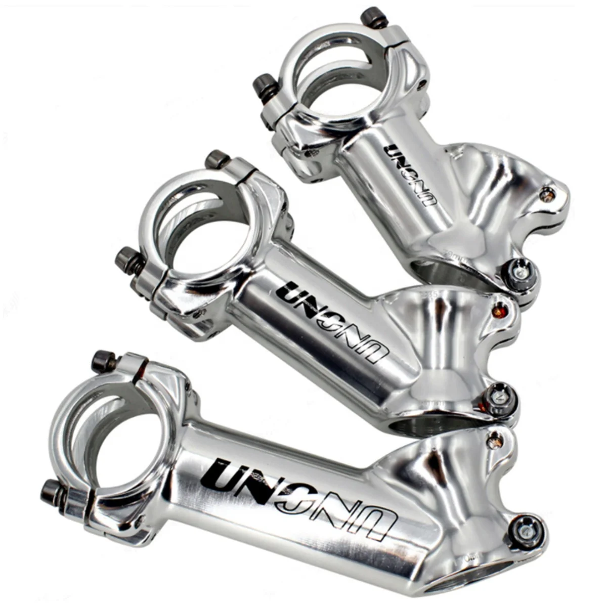 Uno Lightweight Bicycle Stem 35 Degree 70/90/110mm Bright Silver Bicycle Parts Mtb Stem