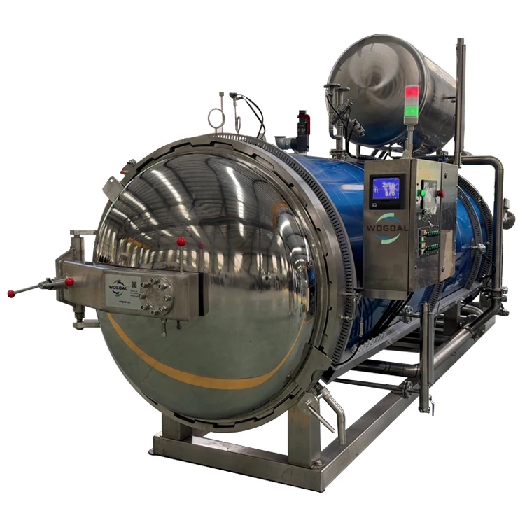 Static steam sterilization retort