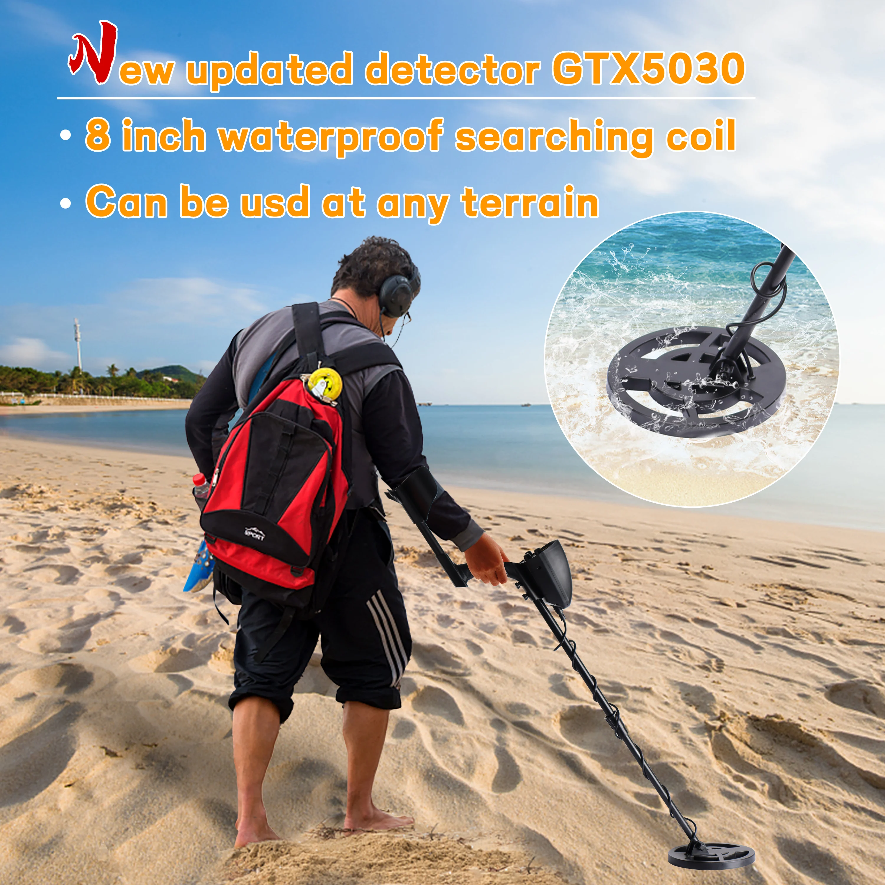GTX5030 Лидер продаж низкая цена подземный металлоискатель золота с высокой чувствительностью для охоты за сокровищами