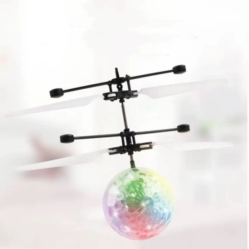 ball toy inductive fly toys fun aircraft airplane Colorful crystal ball mini drone flying toy