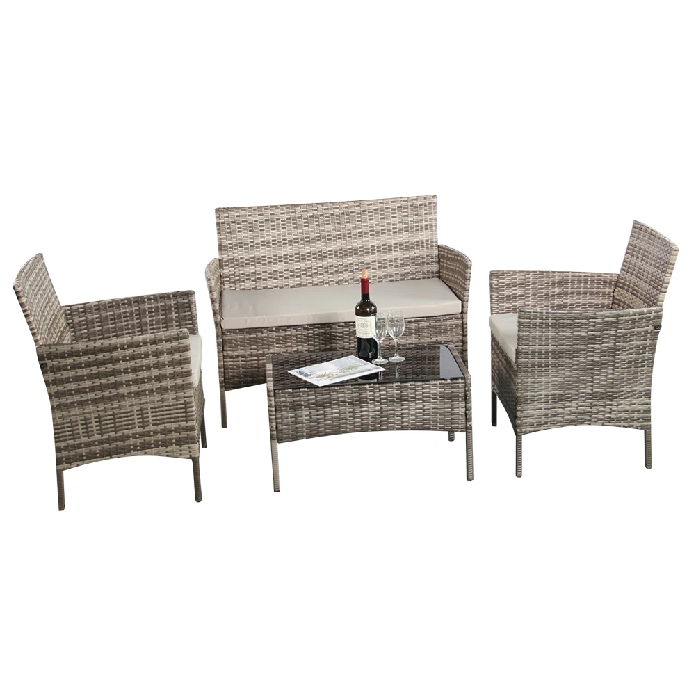 Прямая поставка, комплект диванов из патио и ротанга, уличная плетеная мебель, садовые наборы, диван из ротанга