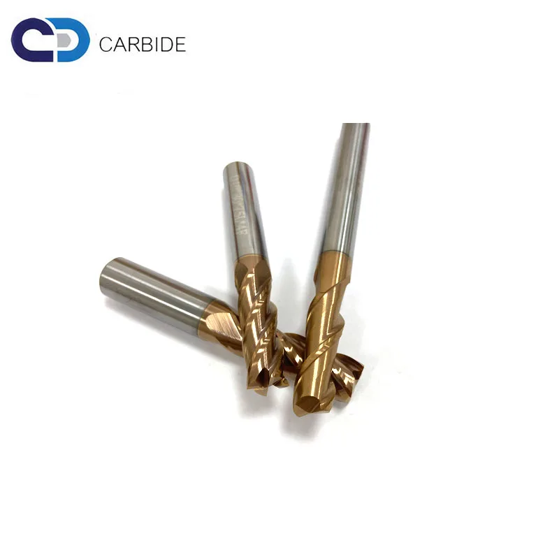 Tungsten Carbide HRC55 4F FLAT End Mills HRC55 4 Flat Cemented Carbide End Mill Cutting Tools