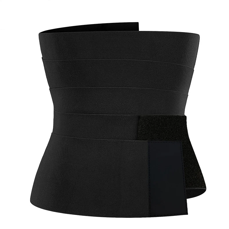 Custom Logo Women Elastic Stomach Belt Shaper Trim Corsets Tummy Wrap Belly Binding Waist Trainer Wrap Band Slimming