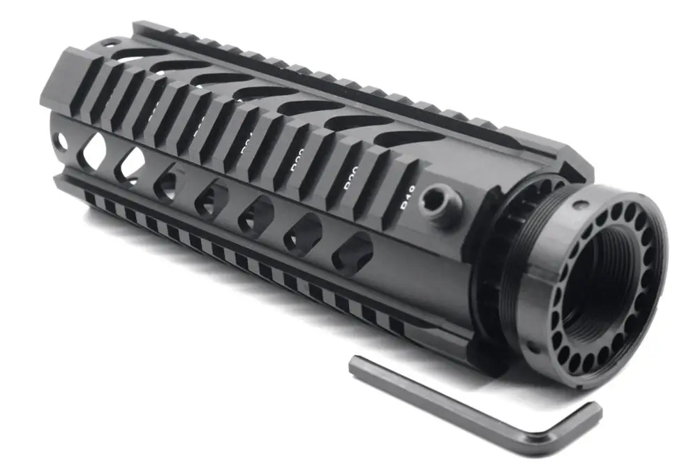 
Aplus New 7' Black Quad Rail Handguard Picatinny Rail Mount hunting accessories fits .223/5.56 rifle AR15 AR-15 M16 