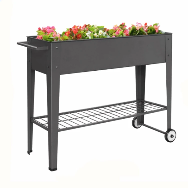 Vegetables Herb Succulents Home Elevated Metal Garden Planter for Courtyards