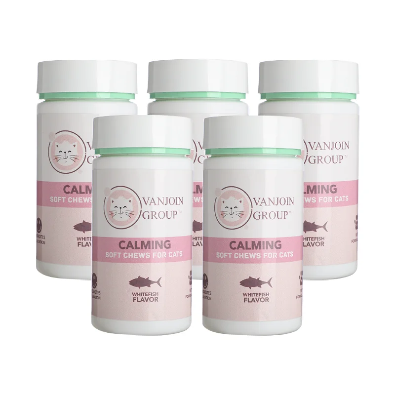 175 ml Plastic Pills Bottles Wholesale Empty White HDPE Cat Joint Hip Healthcare Supplements Capsule Vitamin Containers with Lid