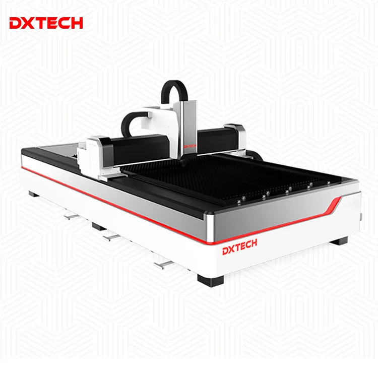 China Factory DXTECH laser 2000 Watts fiber laser cutting machine with single table automatic laser head