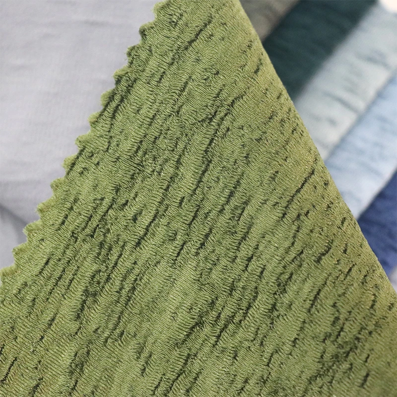2306A Modern Cracks Design 142cm 380gsm Embossed with Backing 100% Polyester Headboard Velvet Sofa Fabrics for Bedding