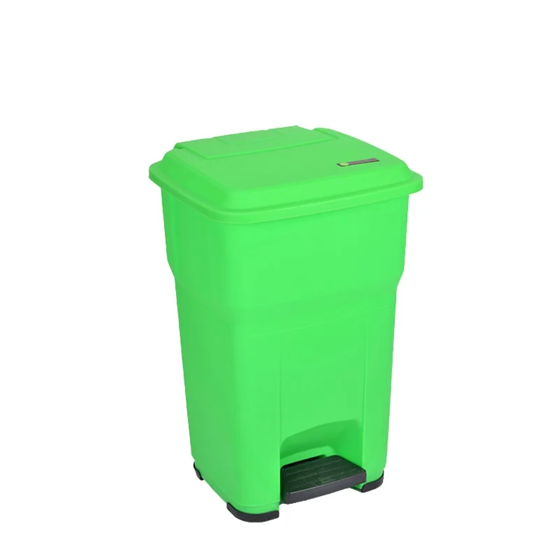 100 Liter Garbage Can Outdoor Trash Bin Waste Bin PP Plastic Customized Logo Stainless Steel Painting Household Storage Bucket