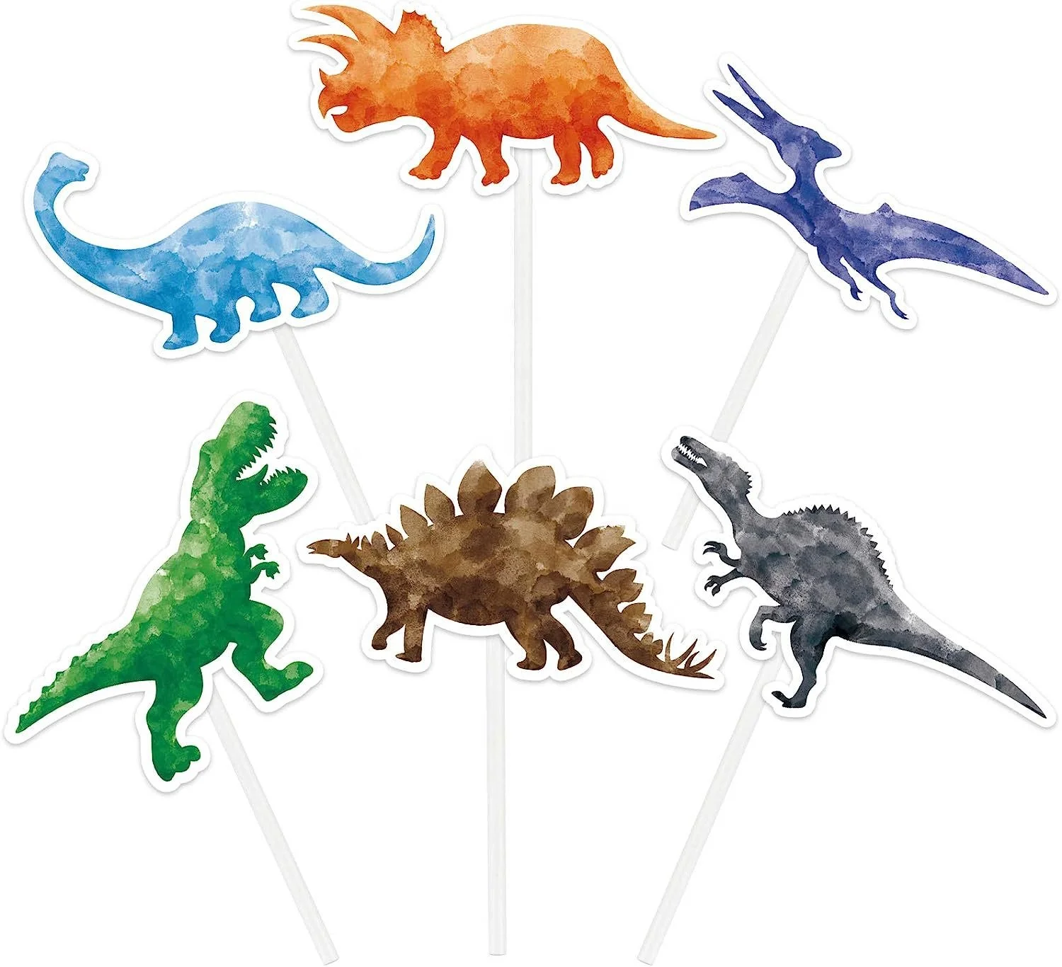 Dinosaur Cupcake Toppers Green Cute Baby Dinosaur Cupcake Picks Little Cupcake Picks for Dinosaur Cake Topper