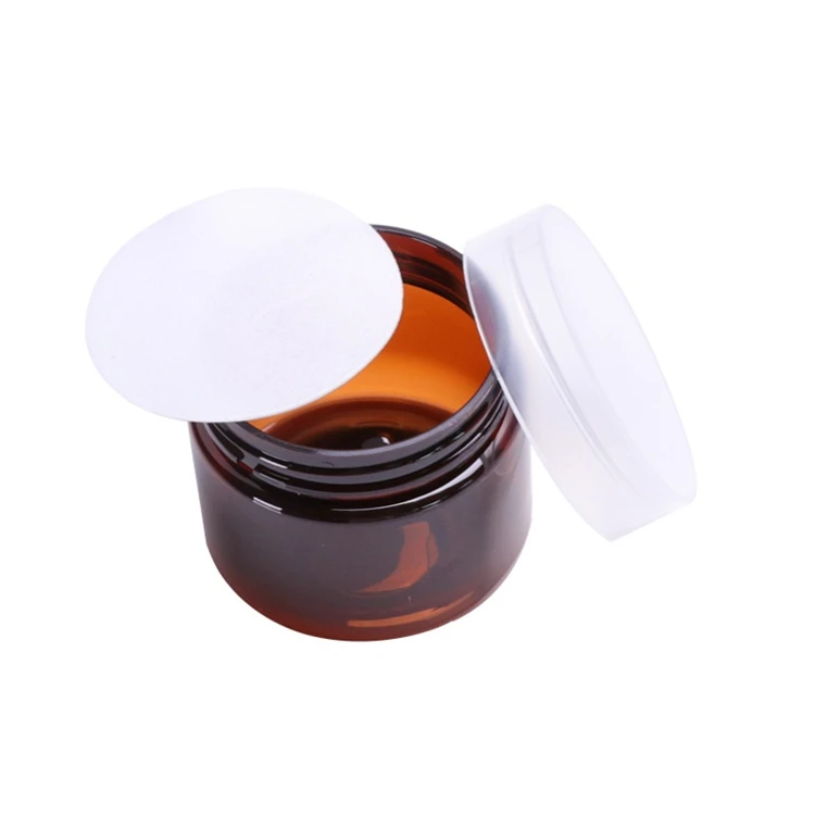 IBELONG Ready Stock wholesale  50ml 100ml 150ml 200ml 250ml 500ml amber pet jar cream jar  with lid brown jar supplier
