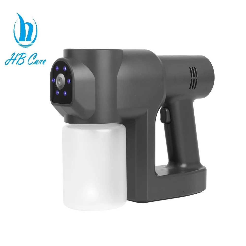 2021 portable nano atomizer air spray guns 300ml Nano blue light atomizer alcohol water spray gun