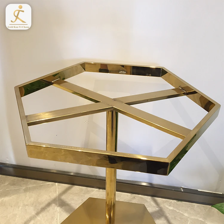 Table Frame Movable Restaurant Dining Pedestal Feet Coffee Table Base Legs Stainless Steel Dining Metal Table Furniture Frame