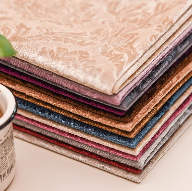 100% полиэстер, трикотажная, тисненая, измельченная, бархатная, светонепроницаемая ткань для штор