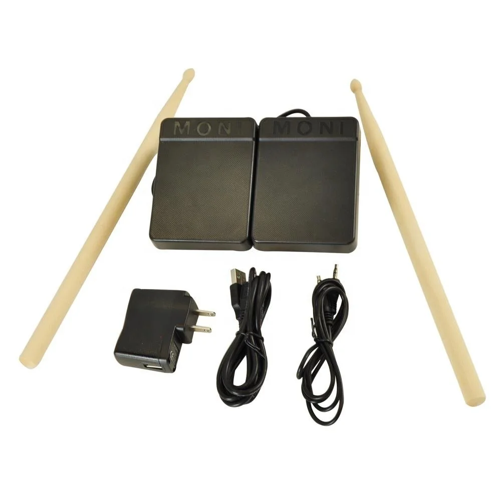 Electronic Roll Up MIDI Drum Kit W/ 7 Electric Drum Pads, Built-In Speakers, Pedals, Drumsticks, Power Supply Tabletop Drum