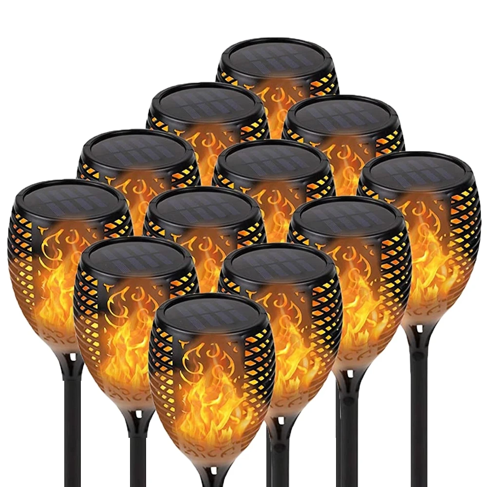 
12LED 33LED Solar Flame Torch Light Flickering Waterproof Garden Decor Landscape Lawn Lamp Path Outdoor solar flame lights 