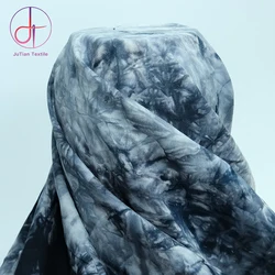 Hot Selling Tie Dyed Black and White Printed Rayon Viscose Modal Fabric for Quilting