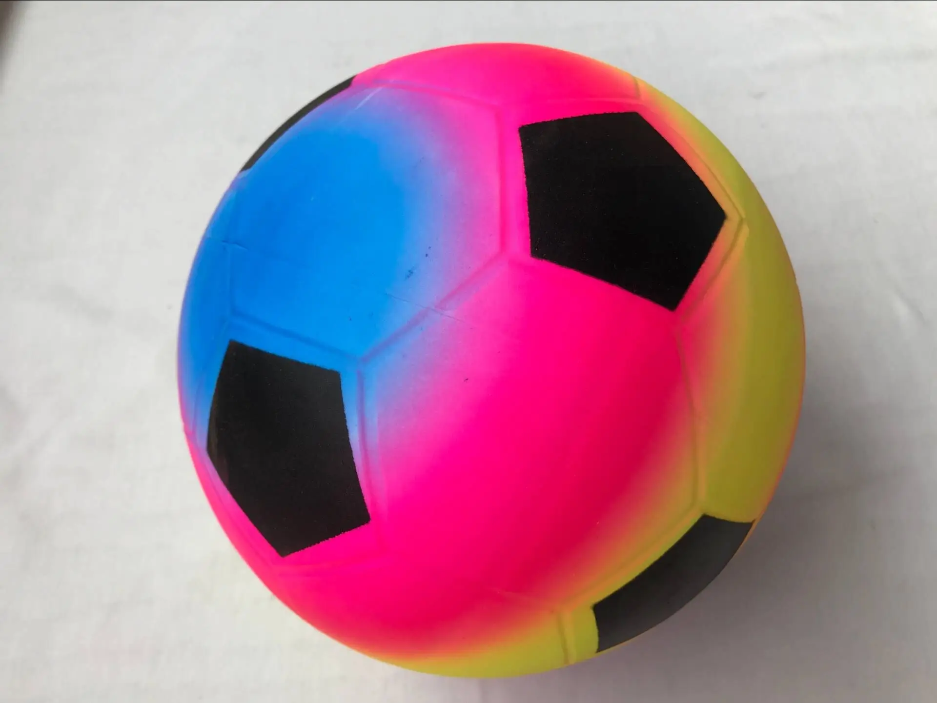 9 inches smooth face neon painting football colored paint plastic soccer balls wholesale