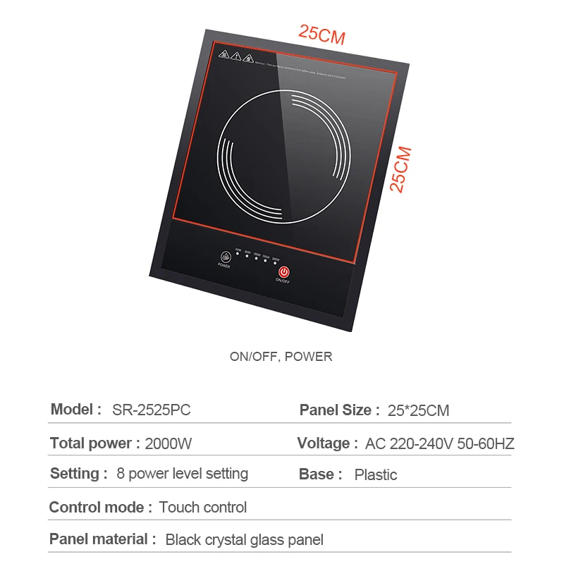 2200 Вт лучшее качество низкая цена прочная электрическая индукционная плита для приготовления пищи