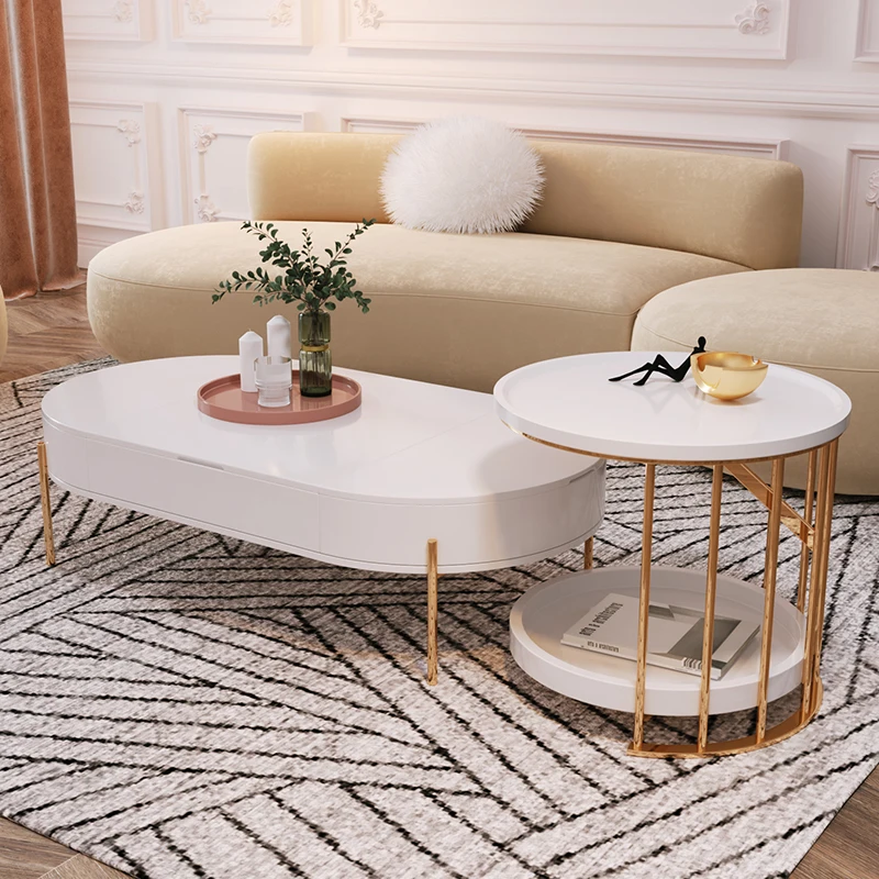 Modern Luxurious Living Room Furniture Tea Table Lift Top Up Coffee Table with Storage