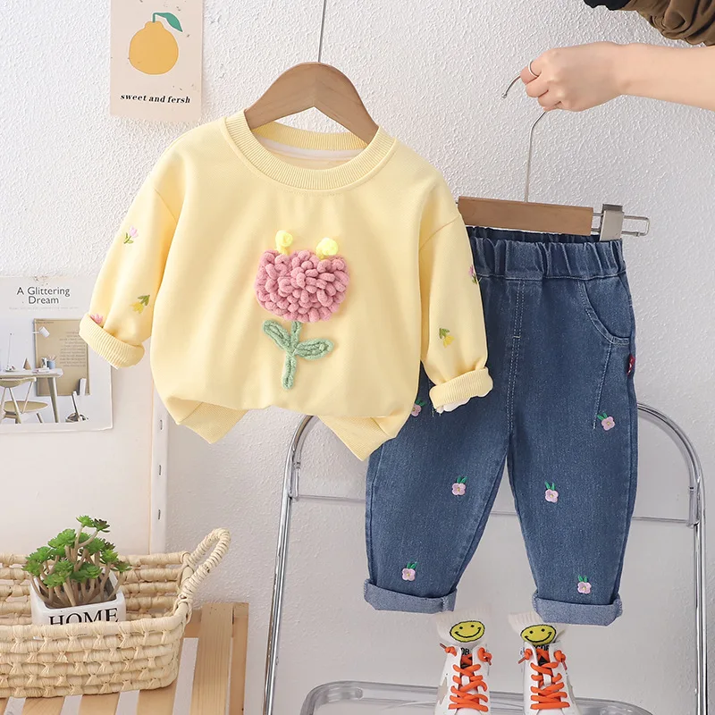 Cute Baby Girls Clothing Sets Spring Autumn Toddler Girls Clothes Kids Tracksuit For Girl Suit Children Clothing