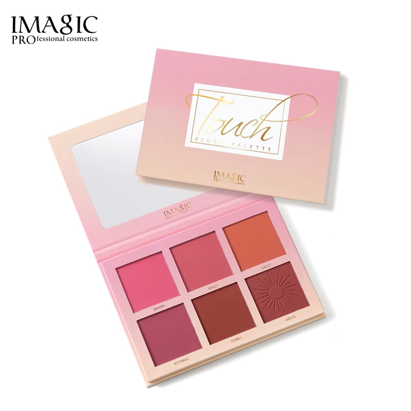 IMAGIC Pigment Blush Cosmetics Blusher Gel Creamy Rouge 6 Colors Long Lasting Natural Cheek Blush Face Contour Makeup Peach