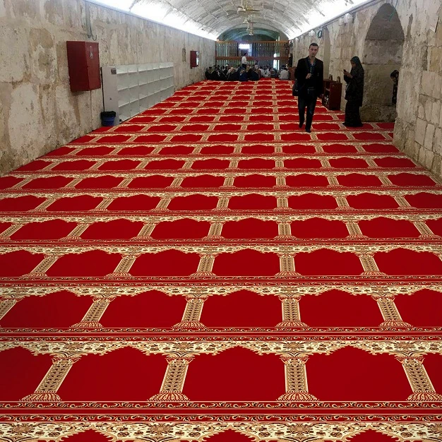 High Quality Royal Church Carpet 100% PP Anti-skip Muslim Wilton Prayer Carpet for Mosque