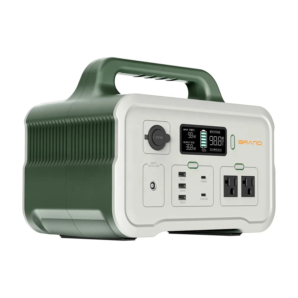 Home Outdoor Backup Generator 600W with PD Type C Laptop Power Bank 626Wh Li ion Battery Pack Portable Power Station