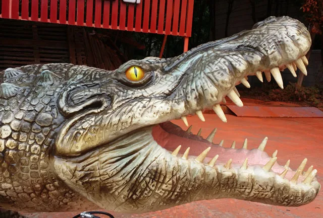 Park Swimming Animatronic Robot Animal Crocodile