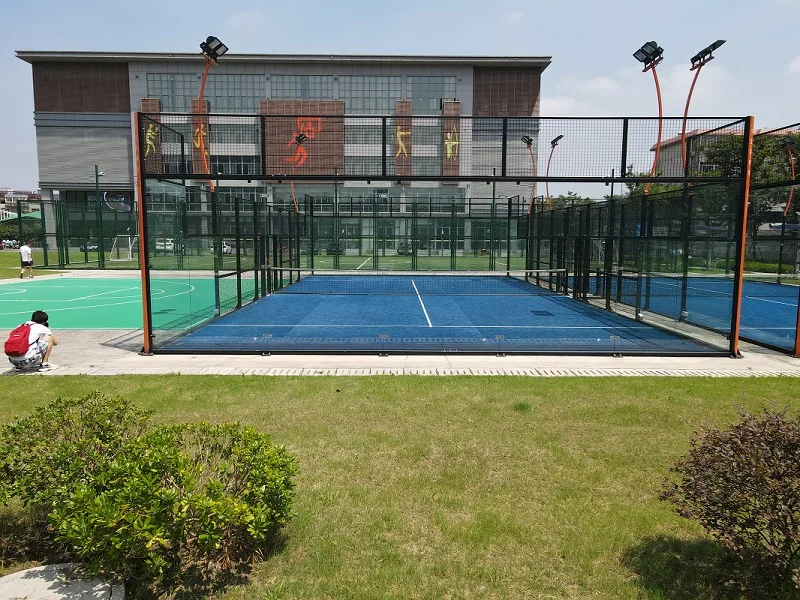 10X20m Good Quality Outdoor indoor Paddle Court with Artificial Tennis Grass roof cover