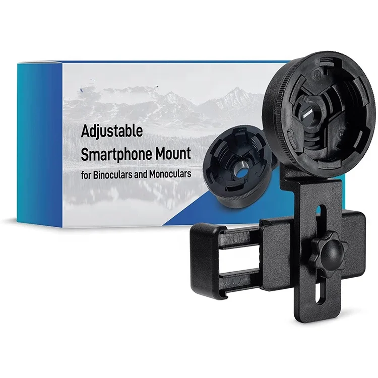 Adjustable Phone Scope Mount, Universal Phone Fit Telescope Phone Adapter for Monocular and Binocular