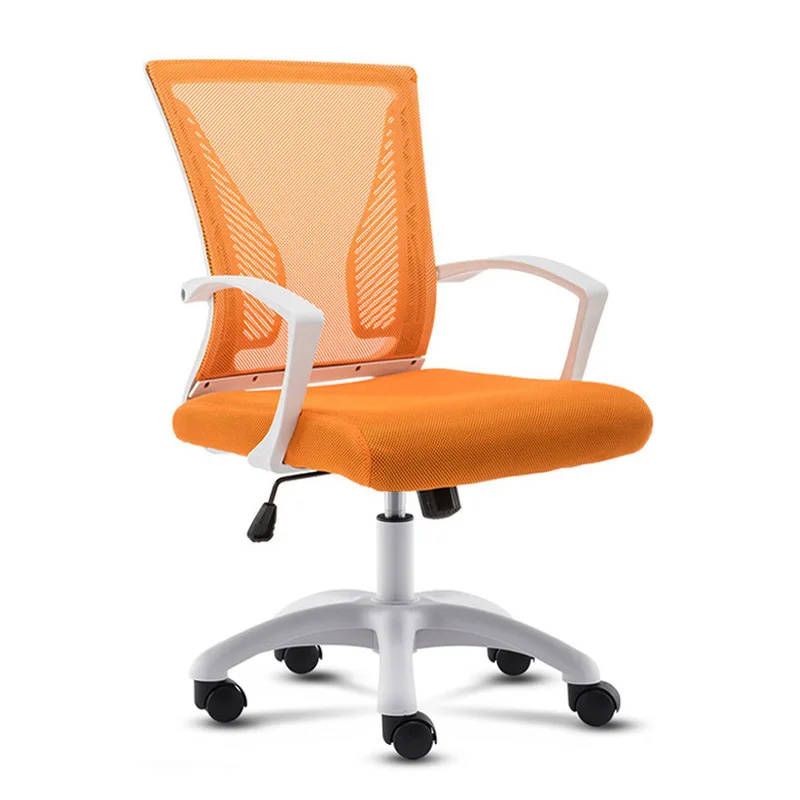 Low price modern rubber wheels medium plastic back office mesh secretary swivel screw lift staff chair