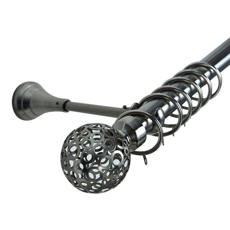 Factory direct supplier curtain rods sets decorative curtain poles metal curtain rod poles