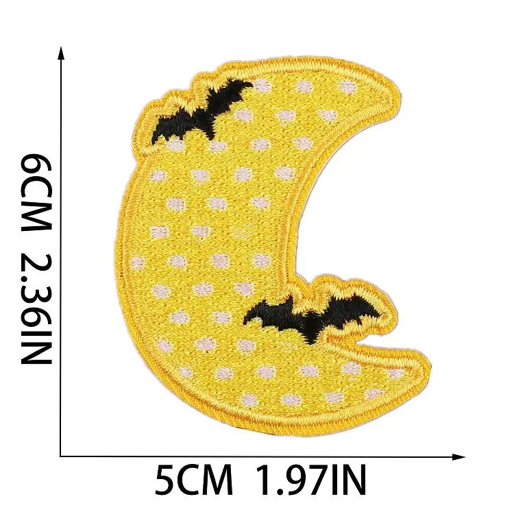 Wholesale heat press custom small letters embroidery patches iron on Halloween A-Z logo patterns letter patch for clothing DIY