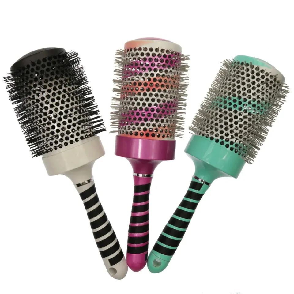 Ceramic High Temperature Resistance Luxury Hair Brushes Round Barrel Hairbrush for Blow Drying
