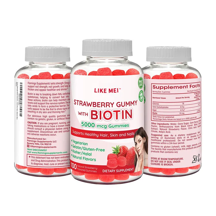 chewing gum collagen strawberry biotin gummies