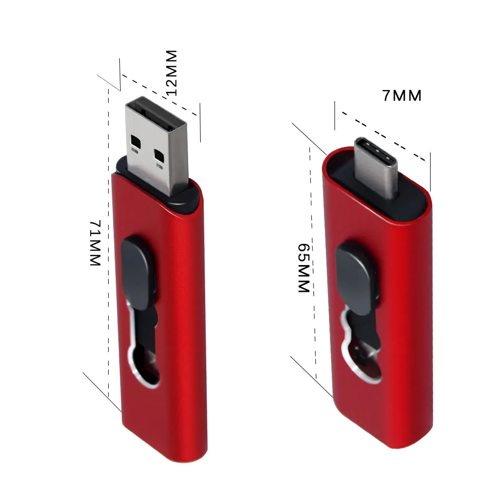 High Speed USB 2.0 Flash Drive Type C Pen Drive 16GB 32GB 128GB 256GB usb memory 64GB USB 2.0 stick Pendrive for Android/PC