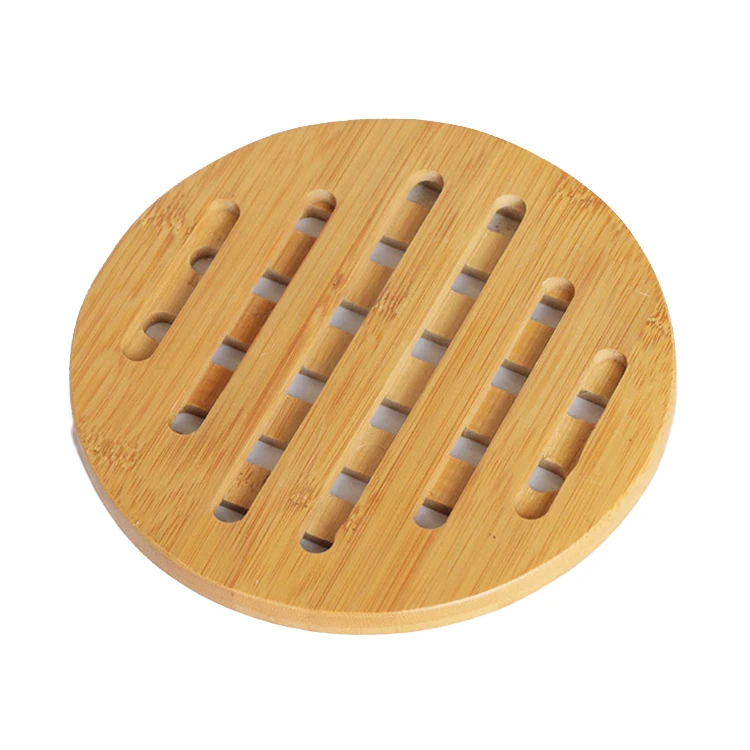 Bamboo natural Wood Trivet Elegant Mats & Pads for Table Top Protection pot mat