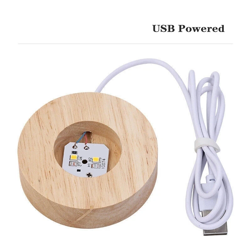 60mm Glass Ball Luminous LED Light Night Light For Solar System Planet Sphere 3D Laser Engraved Galaxy Crystal Ball Wood Base