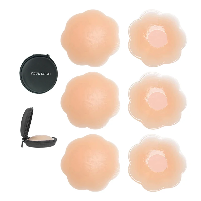 INVISFEEL High Quality 6.5cm matte Nipple Cover Medical Grade Silicone  cakes Nipple Cover Push-Up Thin Nipple Cover