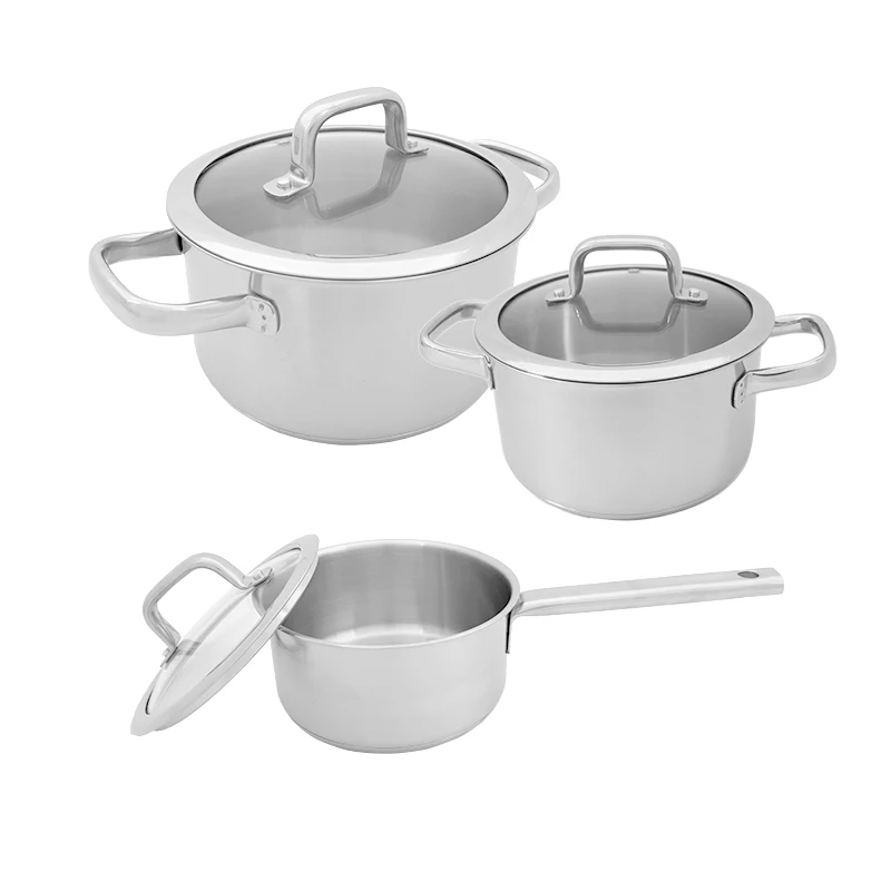 Manufacturer Wholesale Kitchen 6pcs Stainless Steel Kitchenware Cooking Pot Set