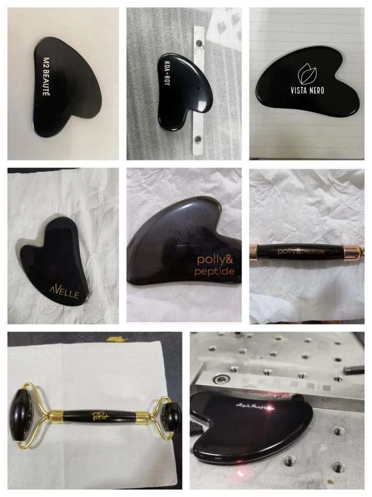 anti aging natural green jade needle facial roller guasha facial massage with box