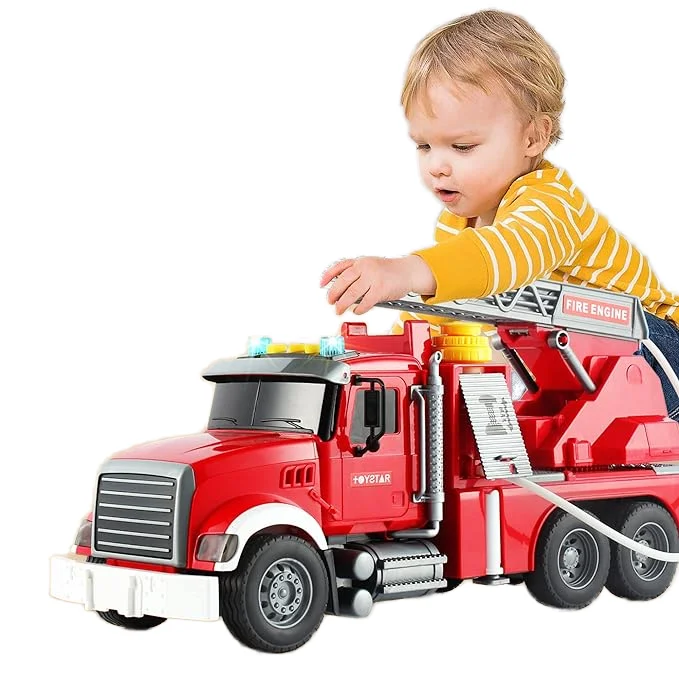 Kids Fire Truck Toys  Fire Rescue Vehicle with Shooting Water Kids Truck Toys Friction Powered Toy fire Truck For Kids