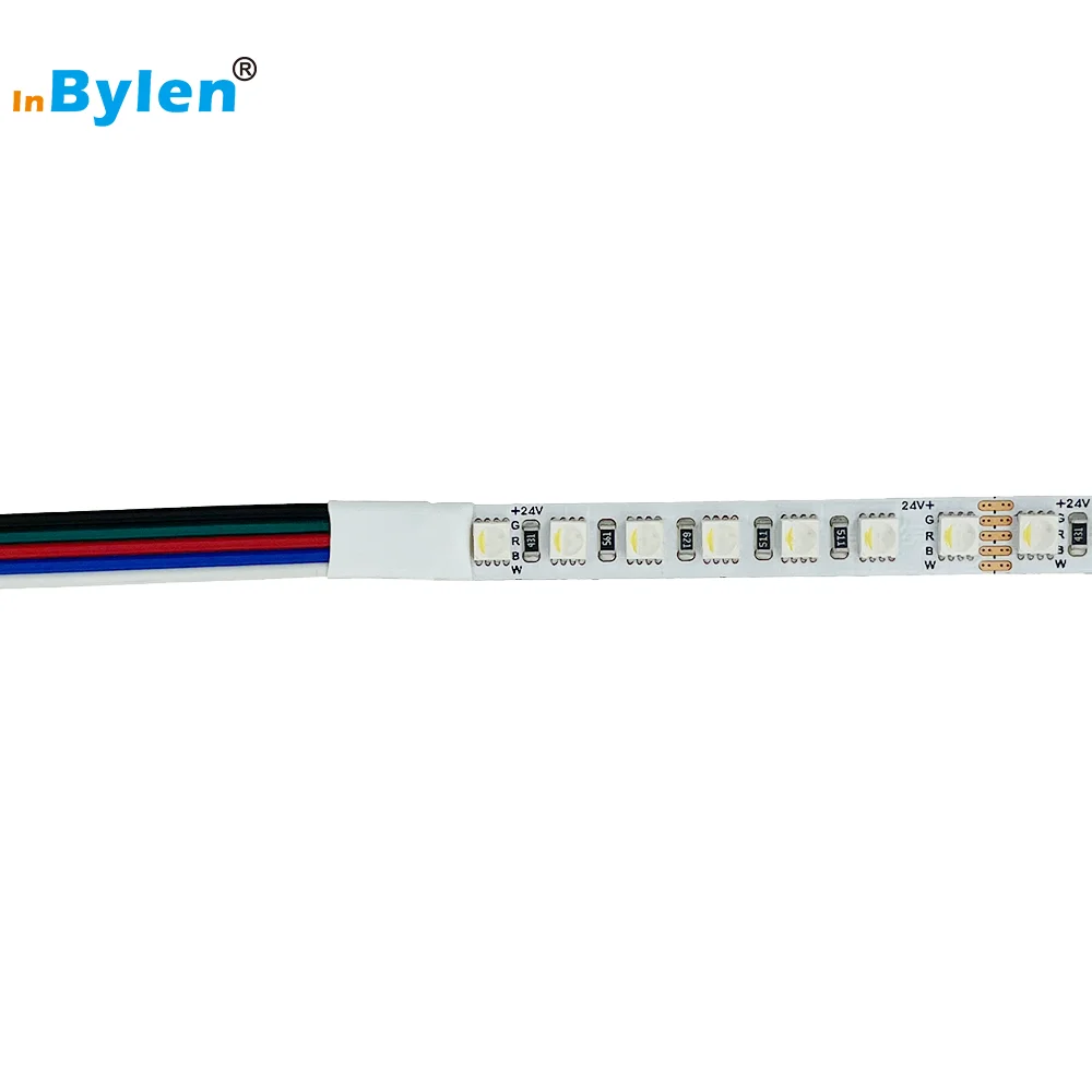 Hot-sale 55.55mm cutting 7 Leds per set 18 pixels RGBW LED strip DC 24V 16.8W RGBW 4040 126Leds IP 65 IP67 IP68 rgbw strip