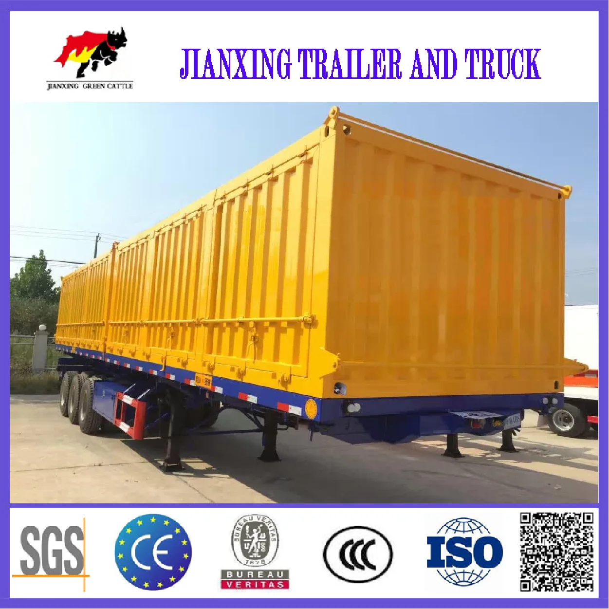 China price 50 ton 40 ton side tipper trailer 3 axles 4 axles dump truck trailer for sale