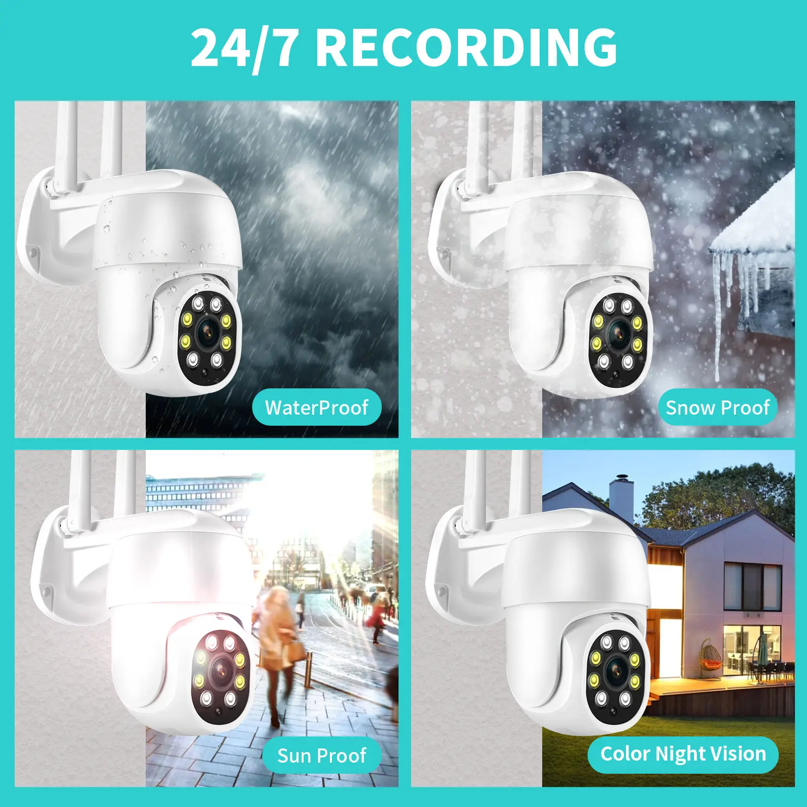 wifi ip 3mp hd 4ch nvr cameras kit system surveillance camera ptz wireless cctv outdoor security cameras system 4 channel