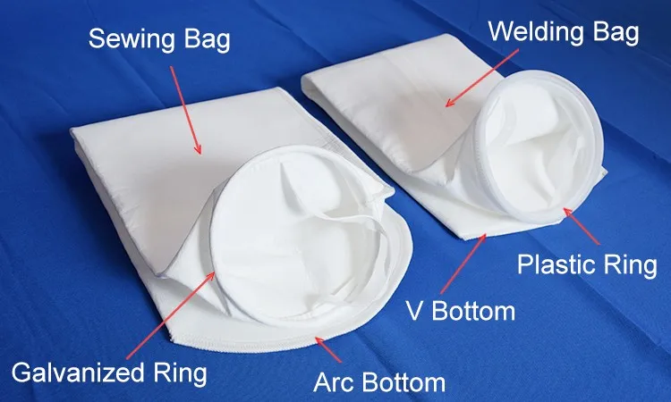 Nylon Steel Ring 25 50 100 150 200 300 400 500 600 Micron Nylon Mesh Water Filter Bag